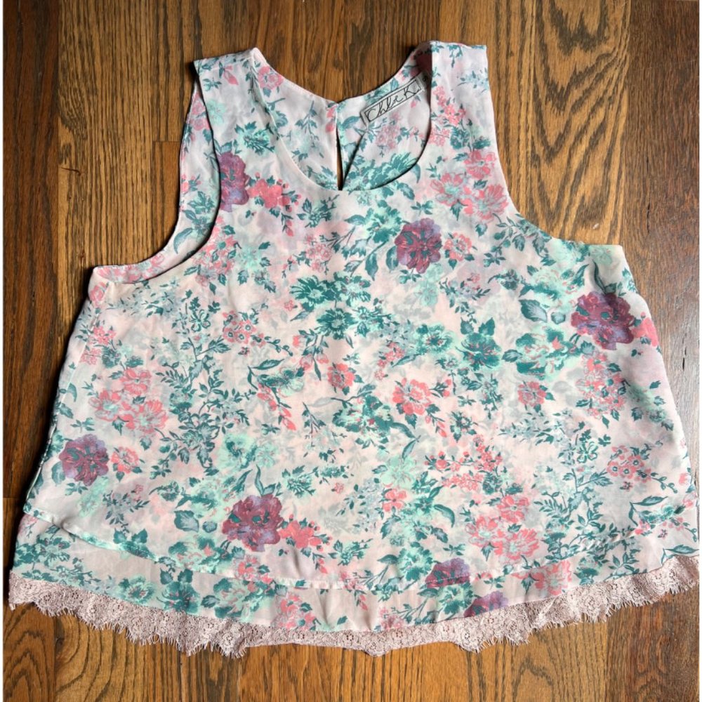 Chloe K. Floral Pink Tank